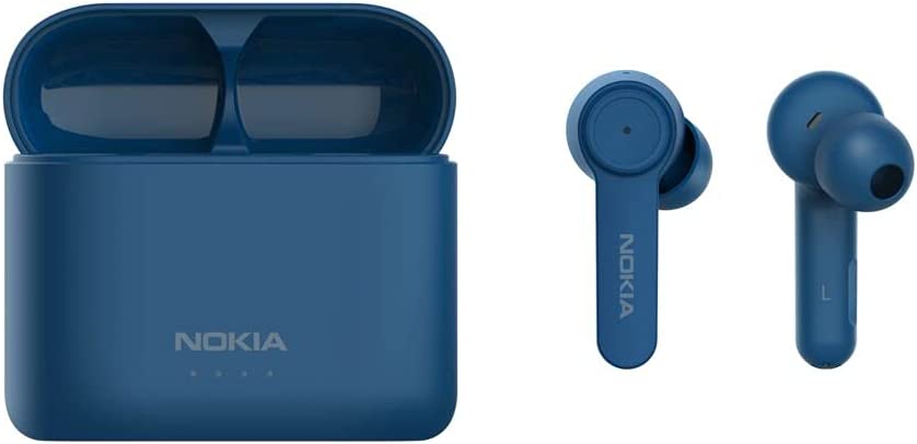 Audífonos Bluetooth Con Cancelación De Ruido Nokia Bh805 Color Azul Luz Blanco