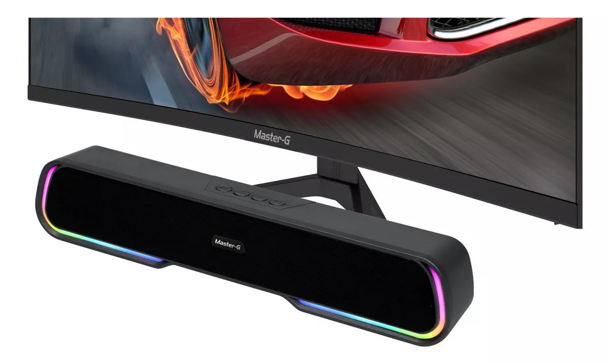 Soundbar Parlante Gamer Bluetooth Luces Rgb 1200mah Color Negro Master-G