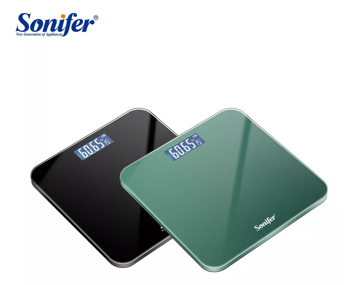 Balanza Pesa Inteligente Baño Digital Bodyscale Color Negro