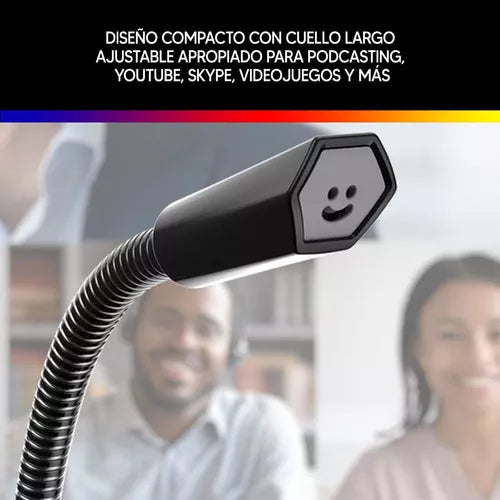 Microfono Gamer Xtech Glisser Xts 680 Usb Colores Dimm Color Negro