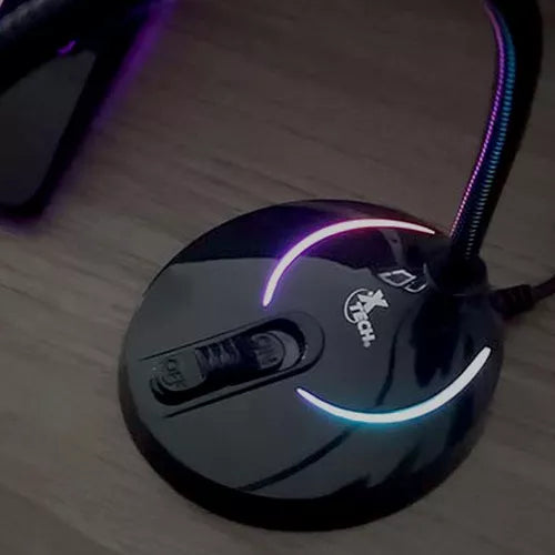 Microfono Gamer Xtech Glisser Xts 680 Usb Colores Dimm Color Negro