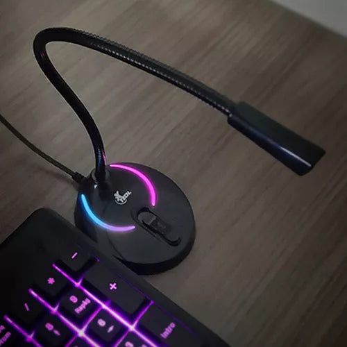 Microfono Gamer Xtech Glisser Xts 680 Usb Colores Dimm Color Negro