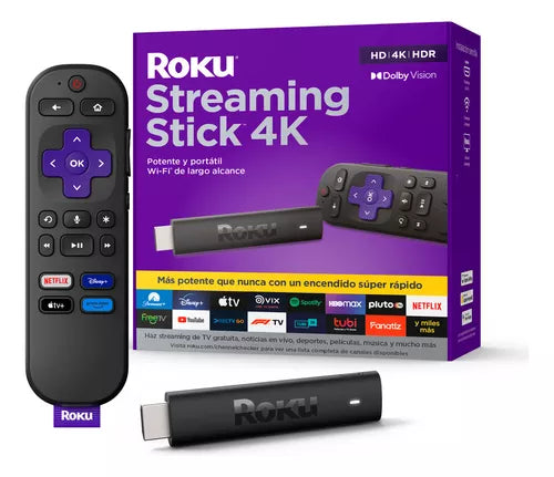 Roku Stick 4k Color Negro Tipo de control remoto De voz