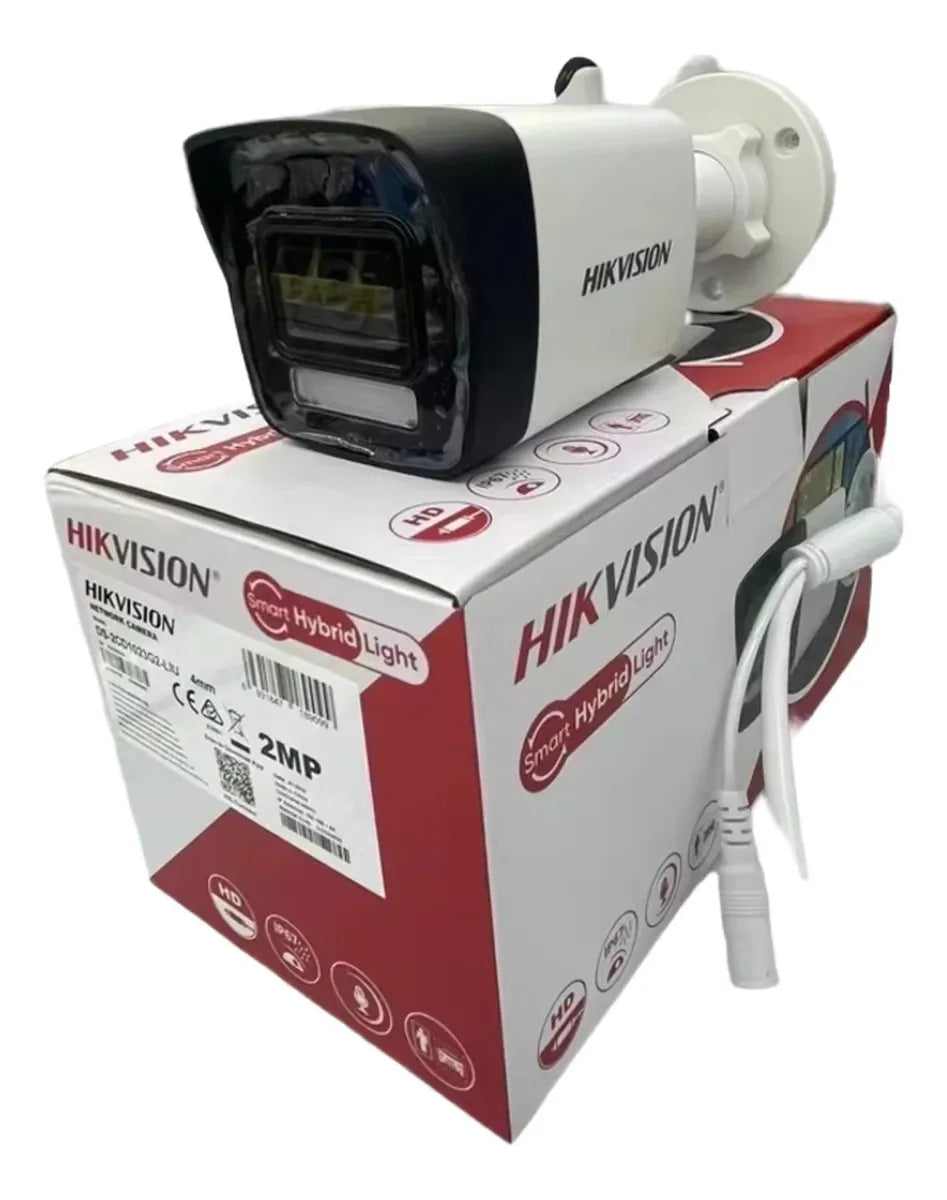 Cámara Bullet Hikvision Ds-2cd1023g2-liu De 2,8 Mm, 2 Mp, Ip, 30 M, Color Blanco