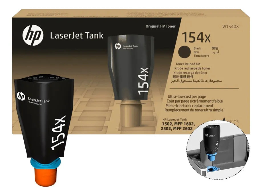 Toner Hp 154x (w1540x) P/ Lj 1502 / 1602w /2602sdw 5.000 Pag Tinta Negro