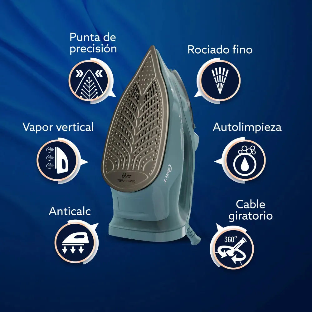 Plancha De Vapor Oster S7000 Aeroceramic Gcstac7001 Verde Claro