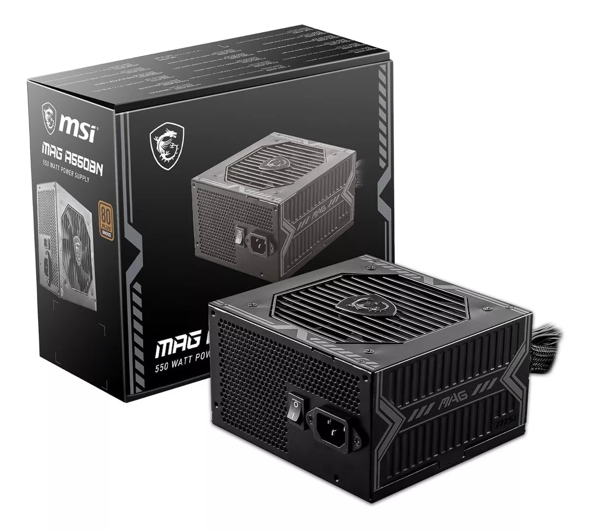 Fuente Msi 550w A550bn 80 Plus Bronce 45,5a Pcie 2x6+2