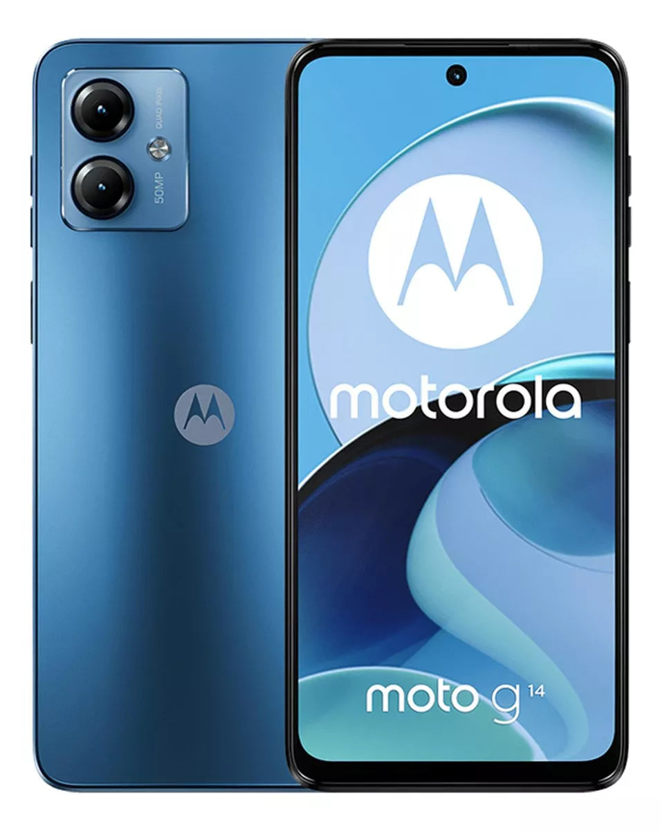 Celular Motorola Moto G14 4g 4gb 128gb 6.5 Fhd+ 60 Hz 50 Mp Azul Internacional