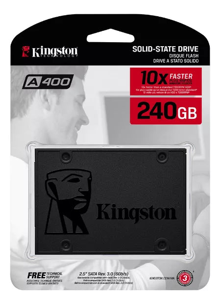 Disco Sólido Ssd Interno Kingston Sa400s37/240g Sa400s 240gb Negro