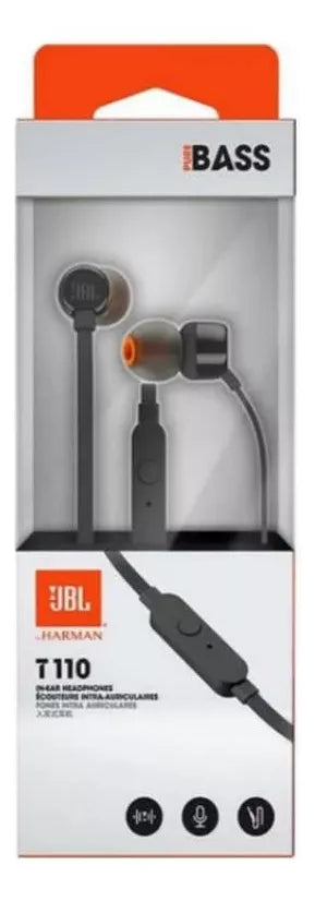 Audífonos in-ear JBL Tune 110 JBLT110 black