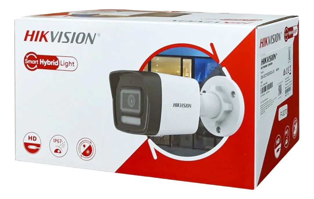 Cámara Bullet Hikvision Ds-2cd1023g2-liu De 2,8 Mm, 2 Mp, Ip, 30 M, Color Blanco