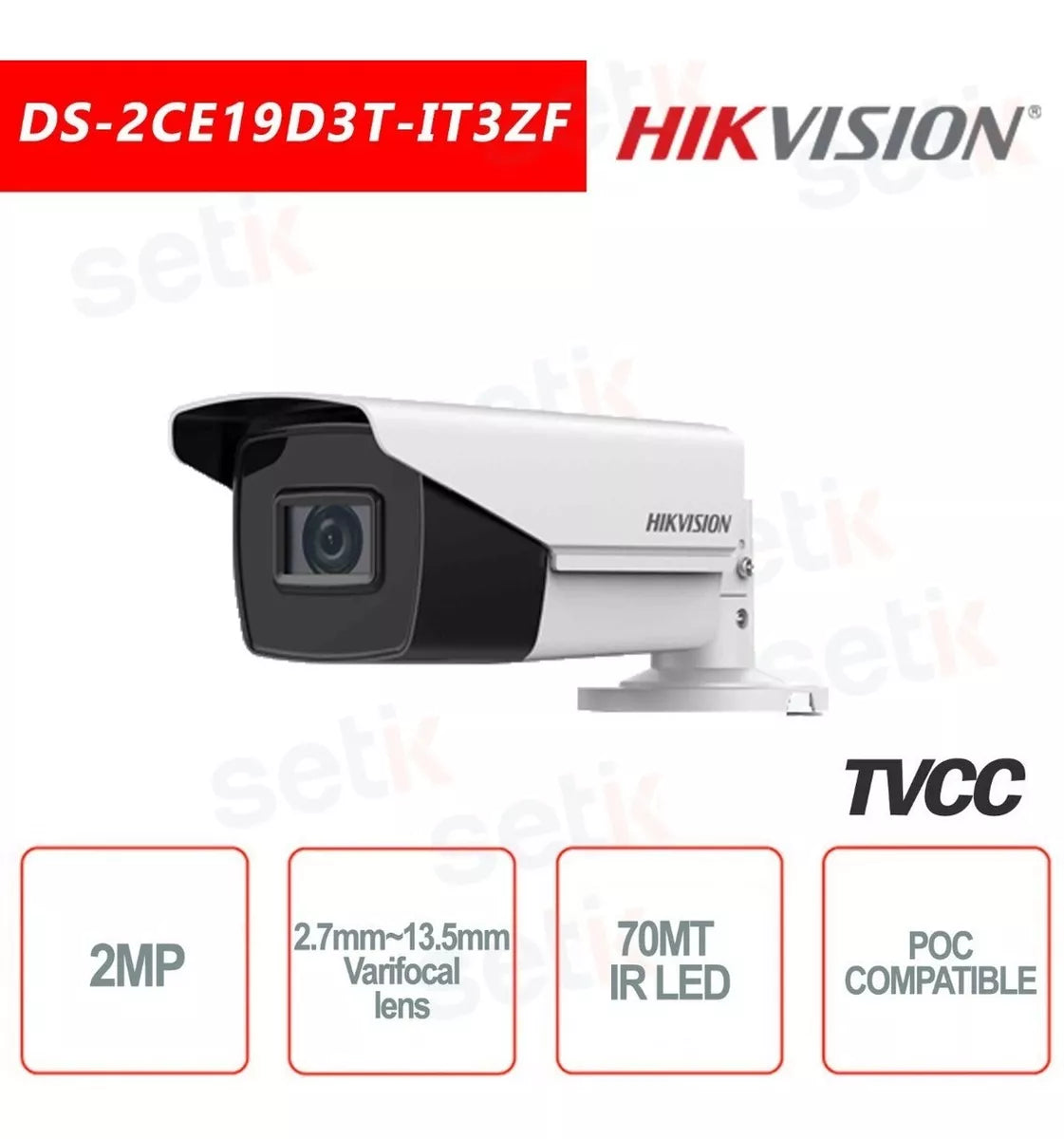 Camara Bullet Turbo Hd 1080p Motorizada Vf 2.7-13.5mm Ir 70m