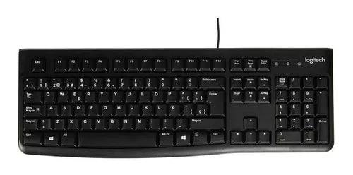 Teclado Logitech K120 Qwerty Español España Color Negro