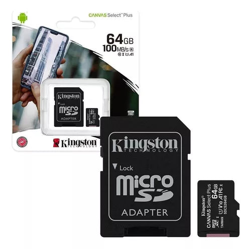 Tarjeta Microsd Kingston Canvas Select Plus De 64 Gb A 100 Mb/s