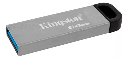 Memoria Usb 64gb Kingston 3.2 Metal Alta Velocidad Dtkn/64gb Color Negro