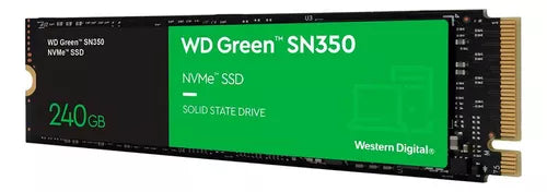 Disco Sólido Ssd Interno Western Digital Wd Green Sn350 Wds250g2g0c 250gb Verde