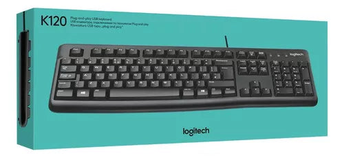 Teclado Logitech K120 Qwerty Español España Color Negro